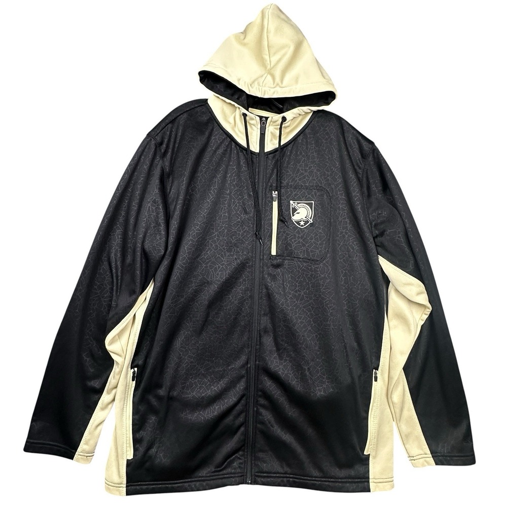 Army Black Knights Colosseum Hoodie Sweatshirt Men's 2XL Black Gold Full Zip